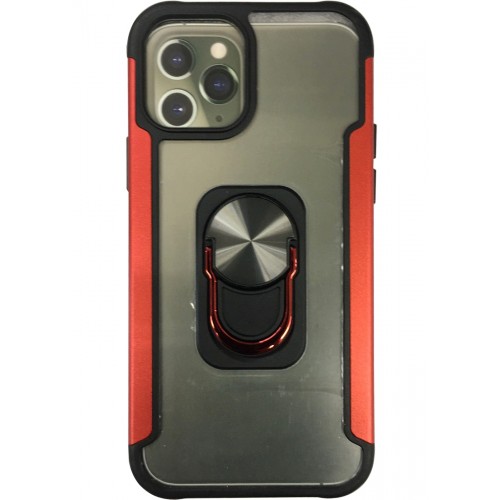 iPhone 13 Clear Ring Case Red